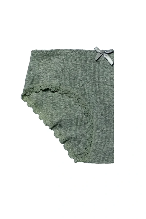 Extremely Soft Cotton  Panty -  Grayish Green. - Image 2