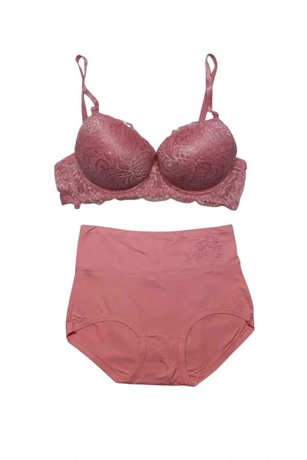 Rose Bloom Push-Up Bra and Panty Set