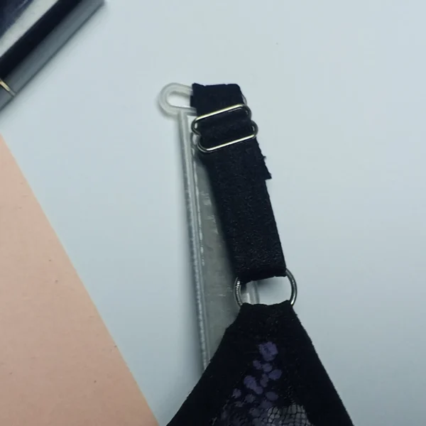 Black Jersey Net Bra - Image 4