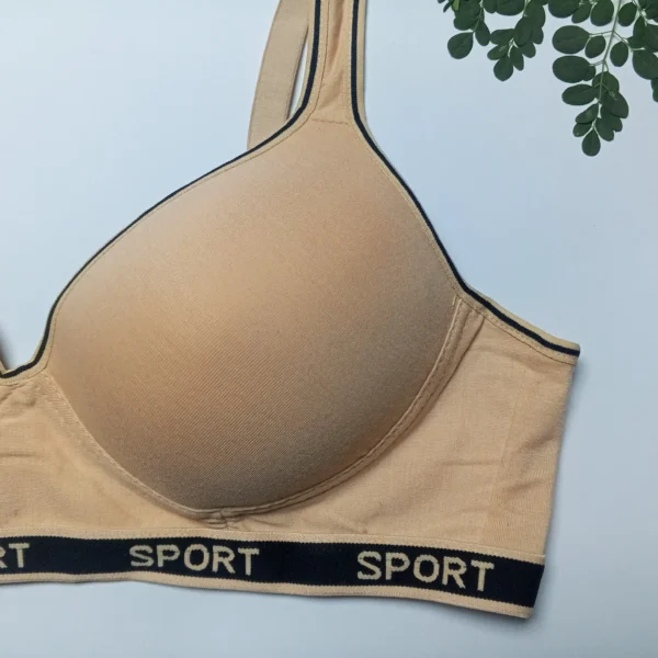 Soft Padded Sport  Written Bra - Image 4