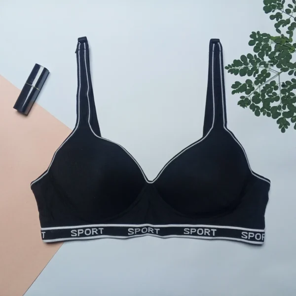 Soft Padded Sport  Written Bra - Image 6